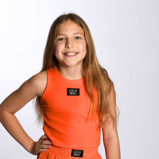 Lulu Mac Tank Kids in Orange