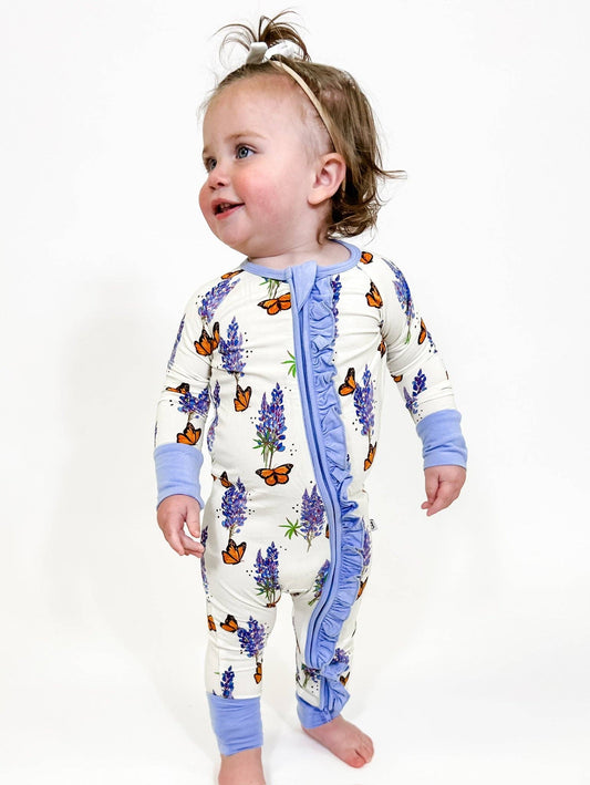 Bluebonnets Zip Pajamas