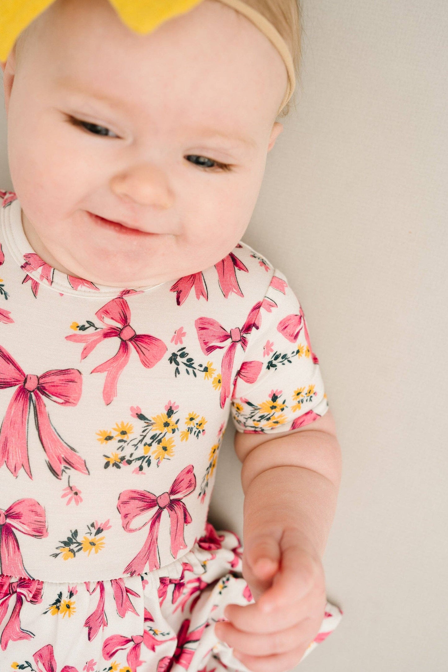 Bloom Bows Short Sleeve Bodysuit Bamboo Dress