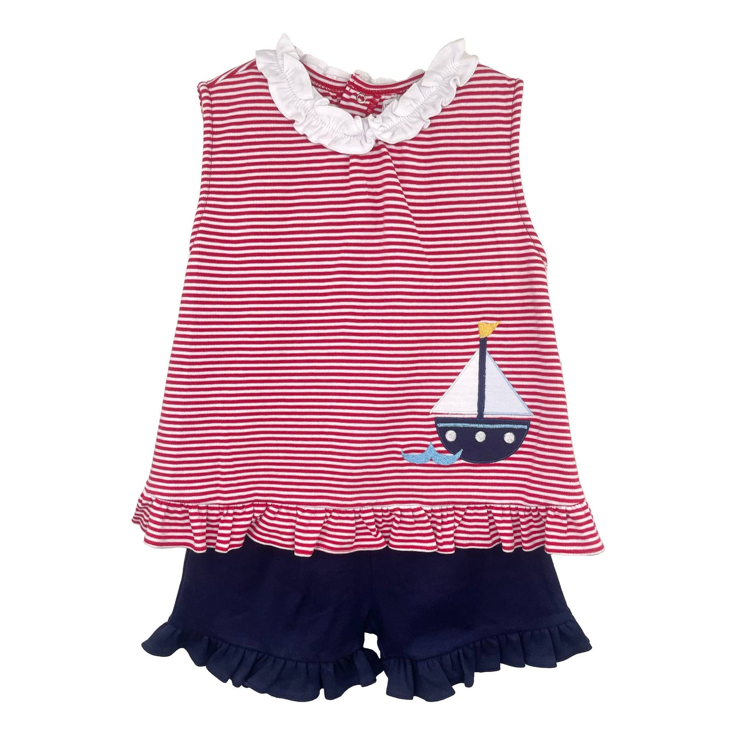 Sailboat Knit Sun Top & Shorts Set