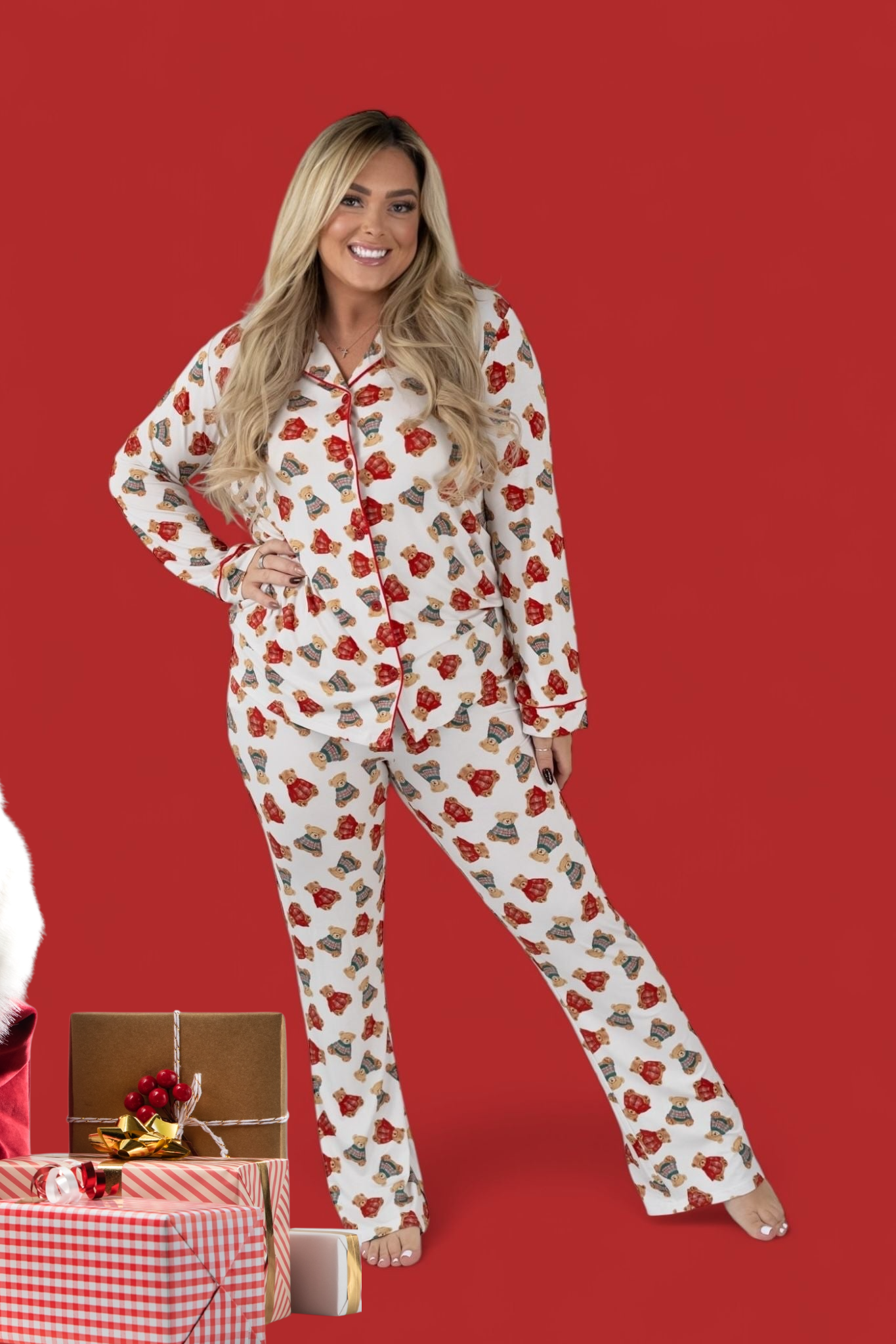 BEAR-Y COZY CHRISTMAS WOMEN'S DREAM FLARE SET