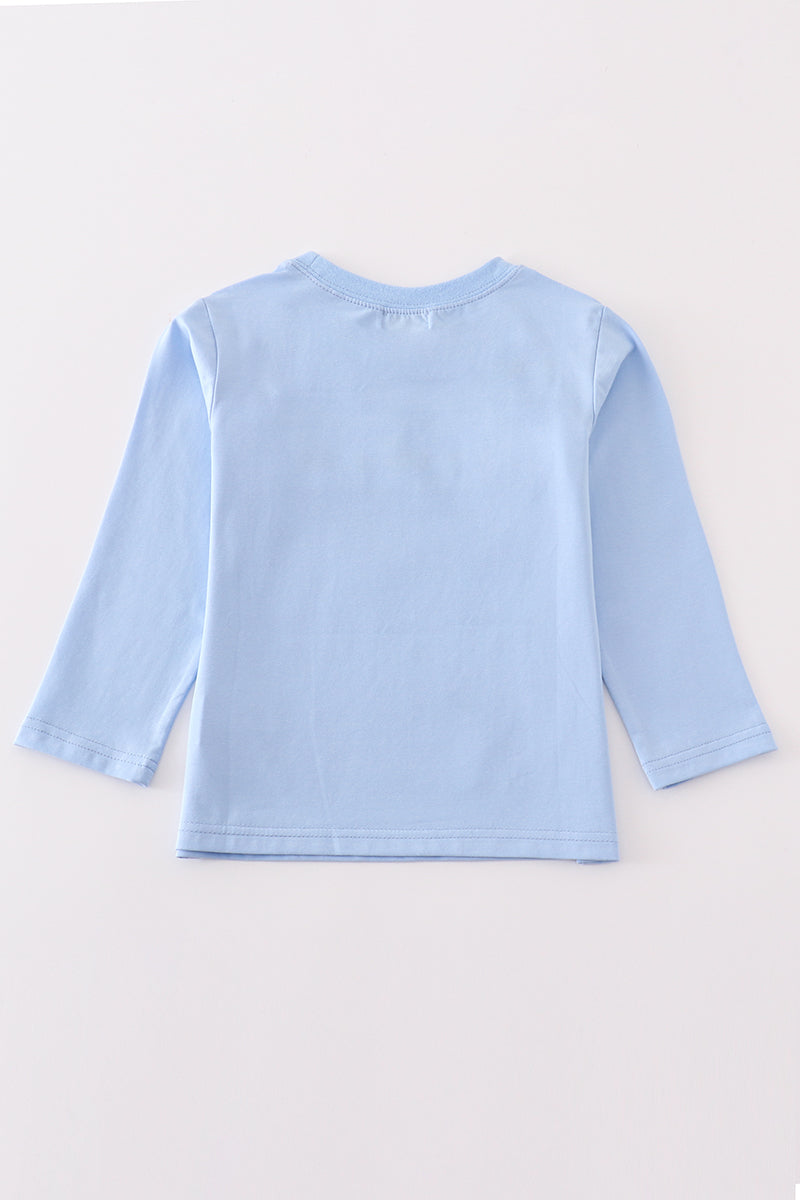 Premium Blue Duck Applique Boy Top