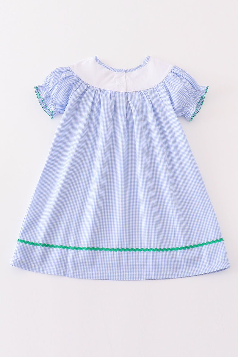 Premium Blue Duck Embroidery dress