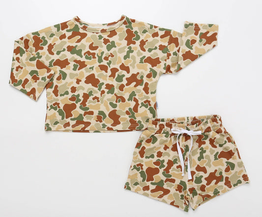 Camo Bamboo Sweatshirt Set - Top & Bottom