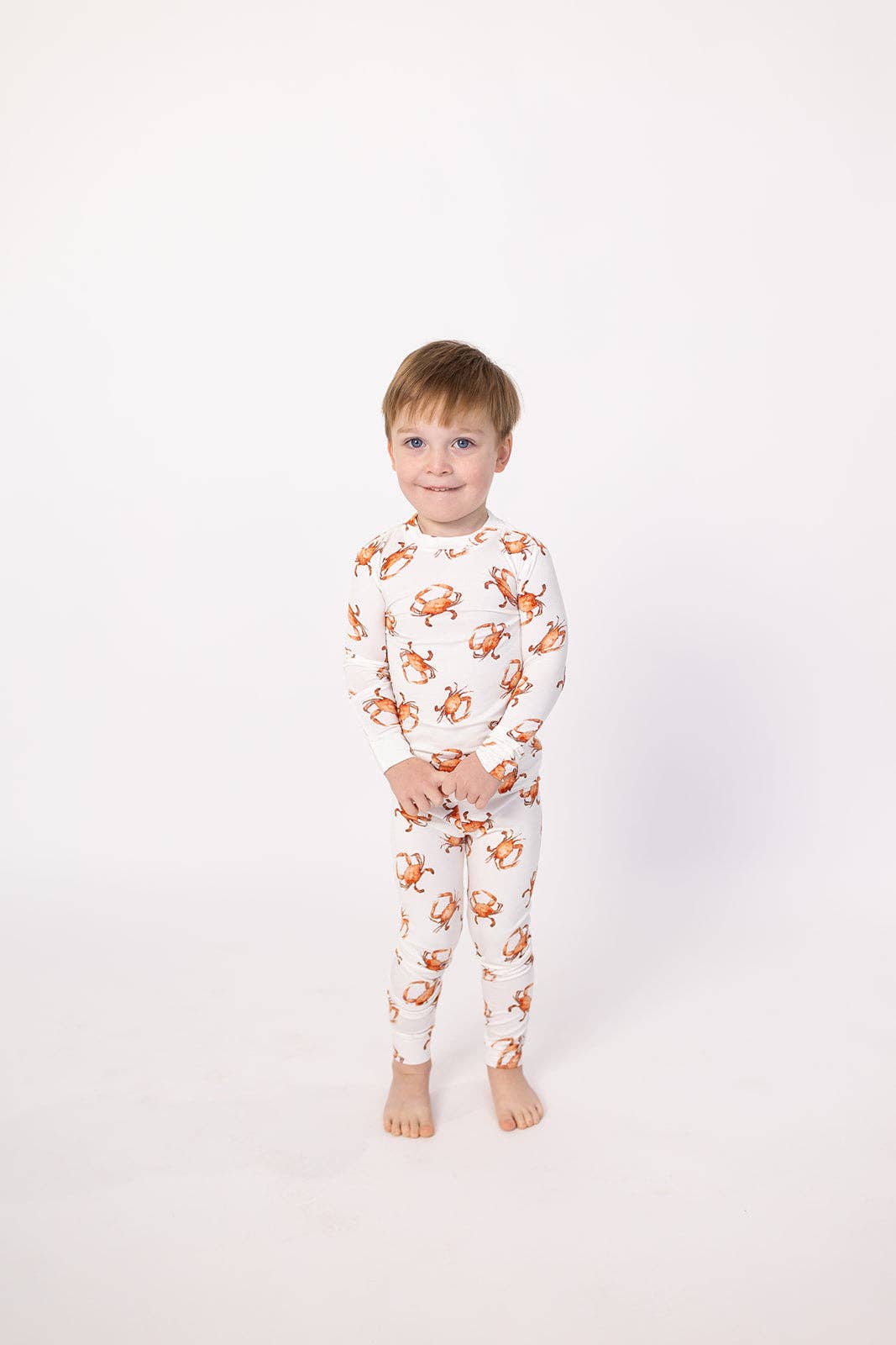 Orange Crab 2 Piece Bamboo Pajama Set