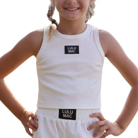 Lulu Mac Tank Kids in White