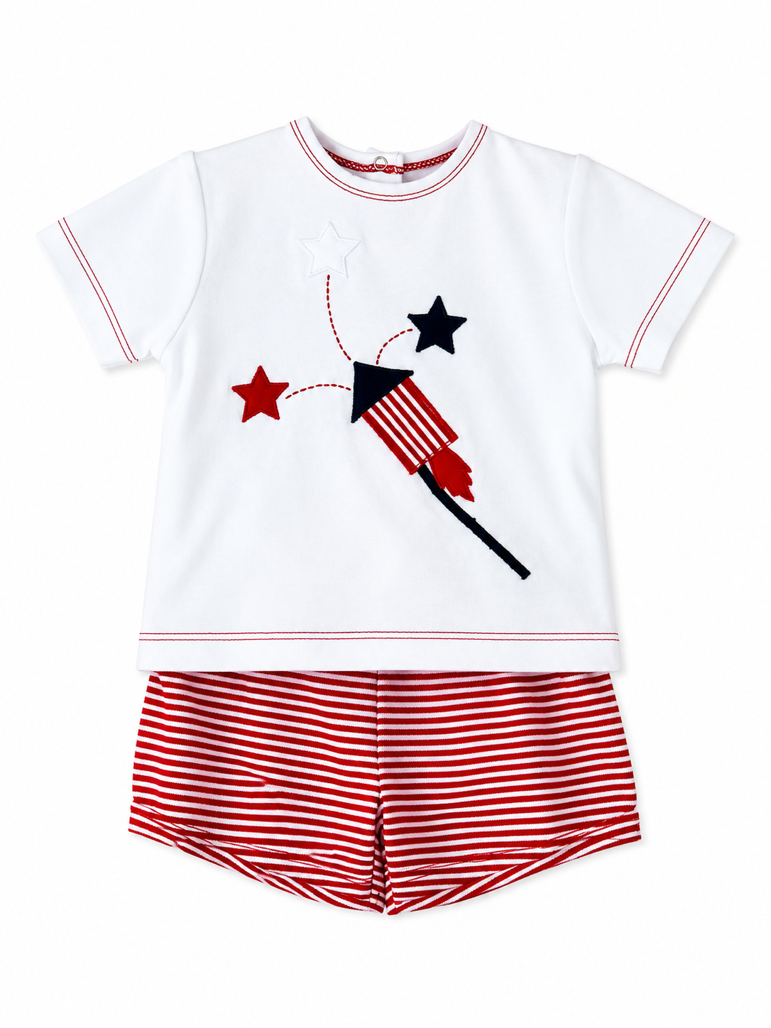 Knit Firework Shirt & Shorts Set