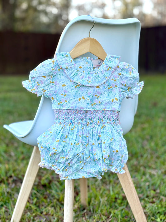 Floral Bouquet Smocked Jenny Bubble