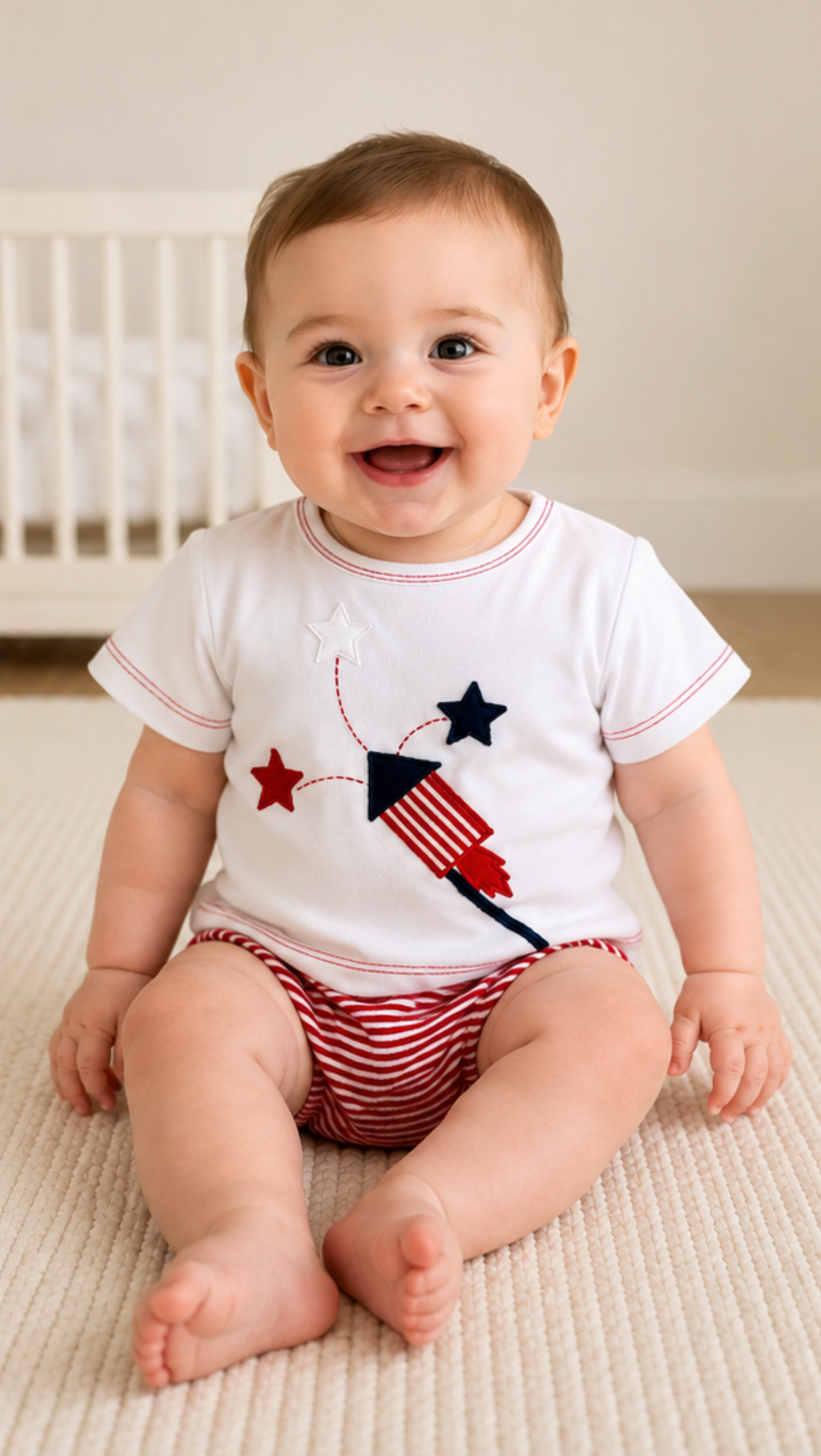 Knit Firework Shirt & Bloomer Set
