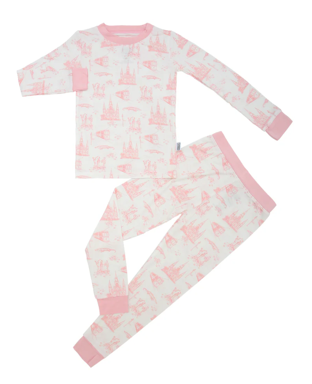 New Orleans Pink Toile Bamboo pajamas