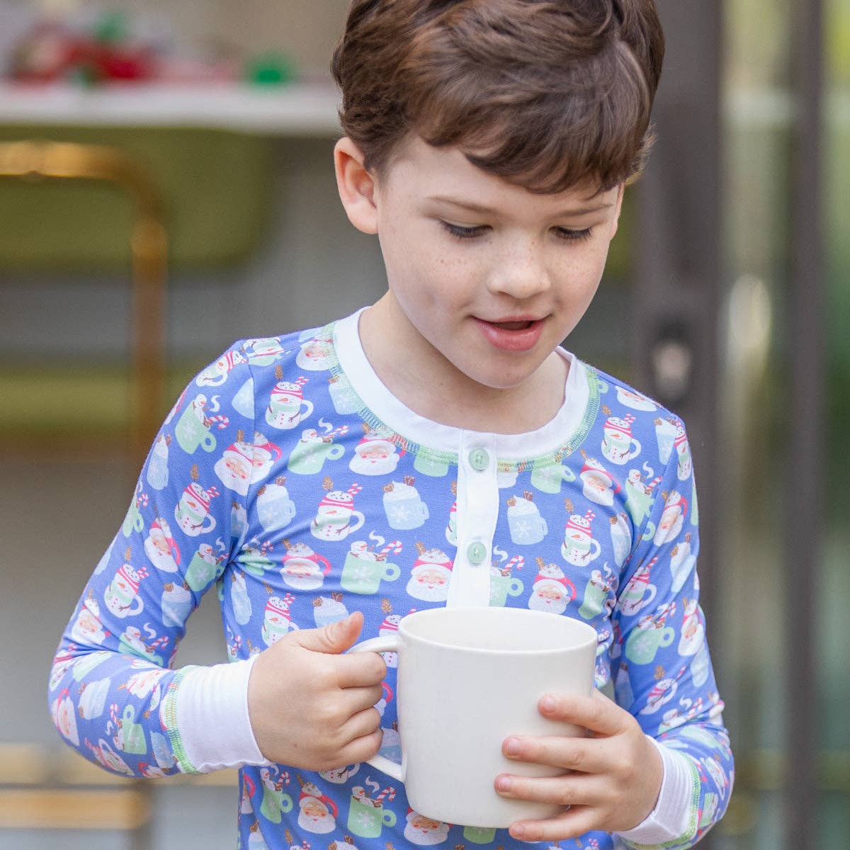 Cozy Cocoa Blue Bamboo Loungewear