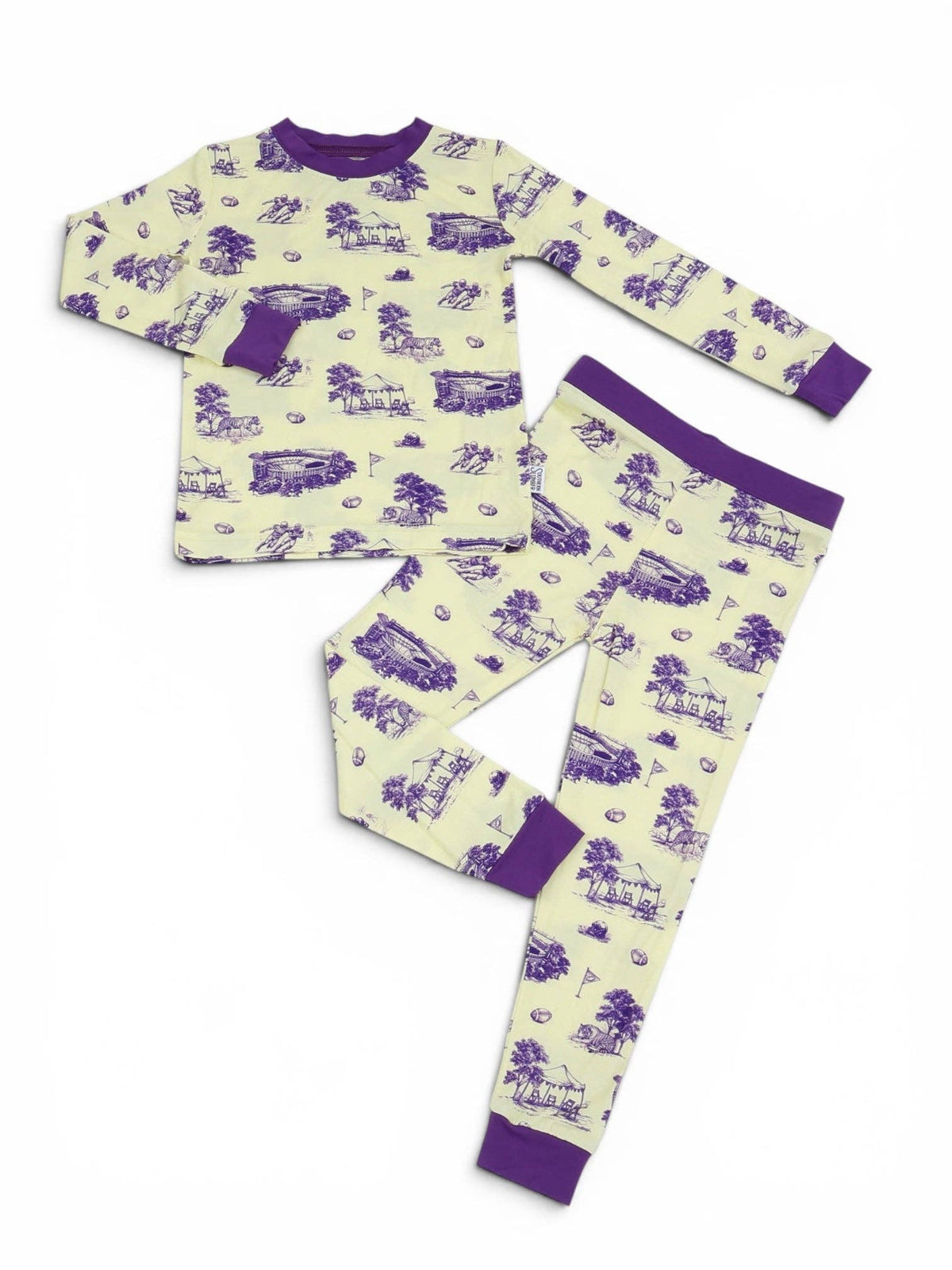 Tiger Toile 2 Piece Bamboo Pajama Set