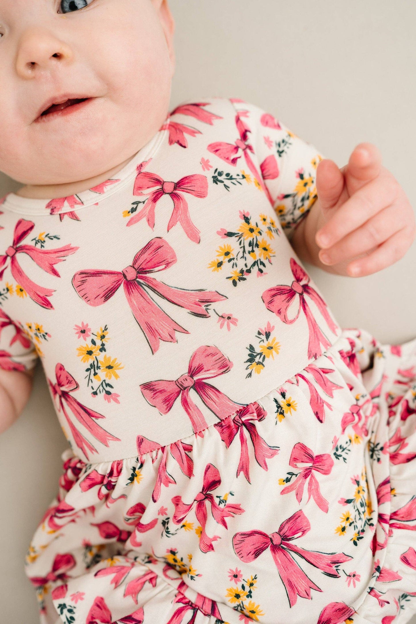 Bloom Bows Short Sleeve Bodysuit Bamboo Dress