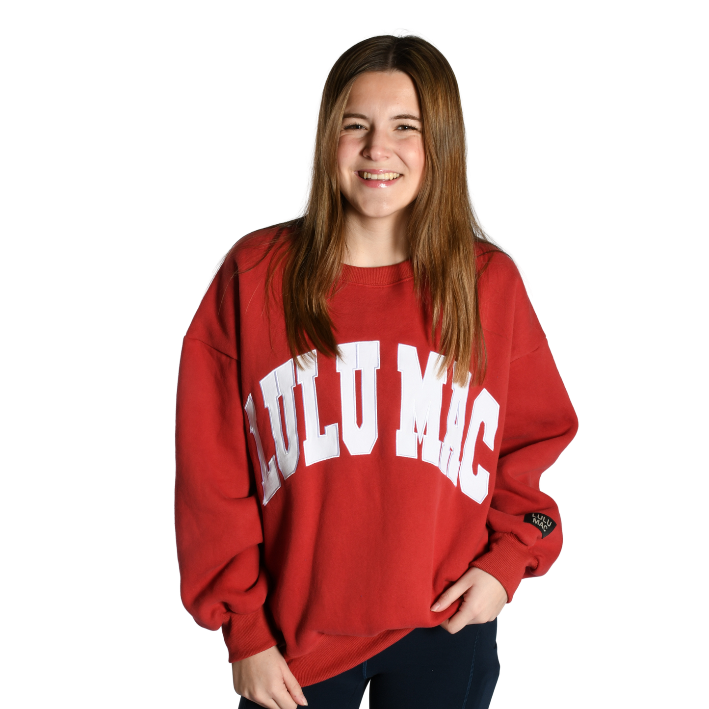 Lulu Mac Sweatshirt in Cardinal/White