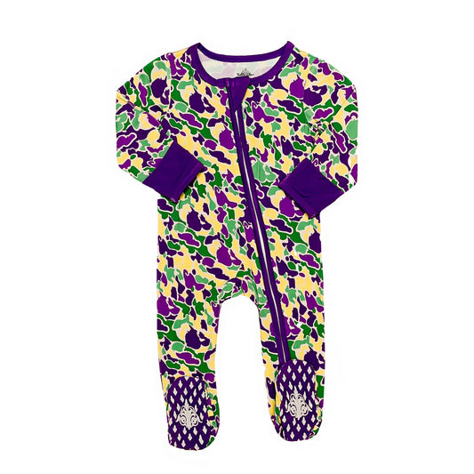 Mardi Gras Camo Romper