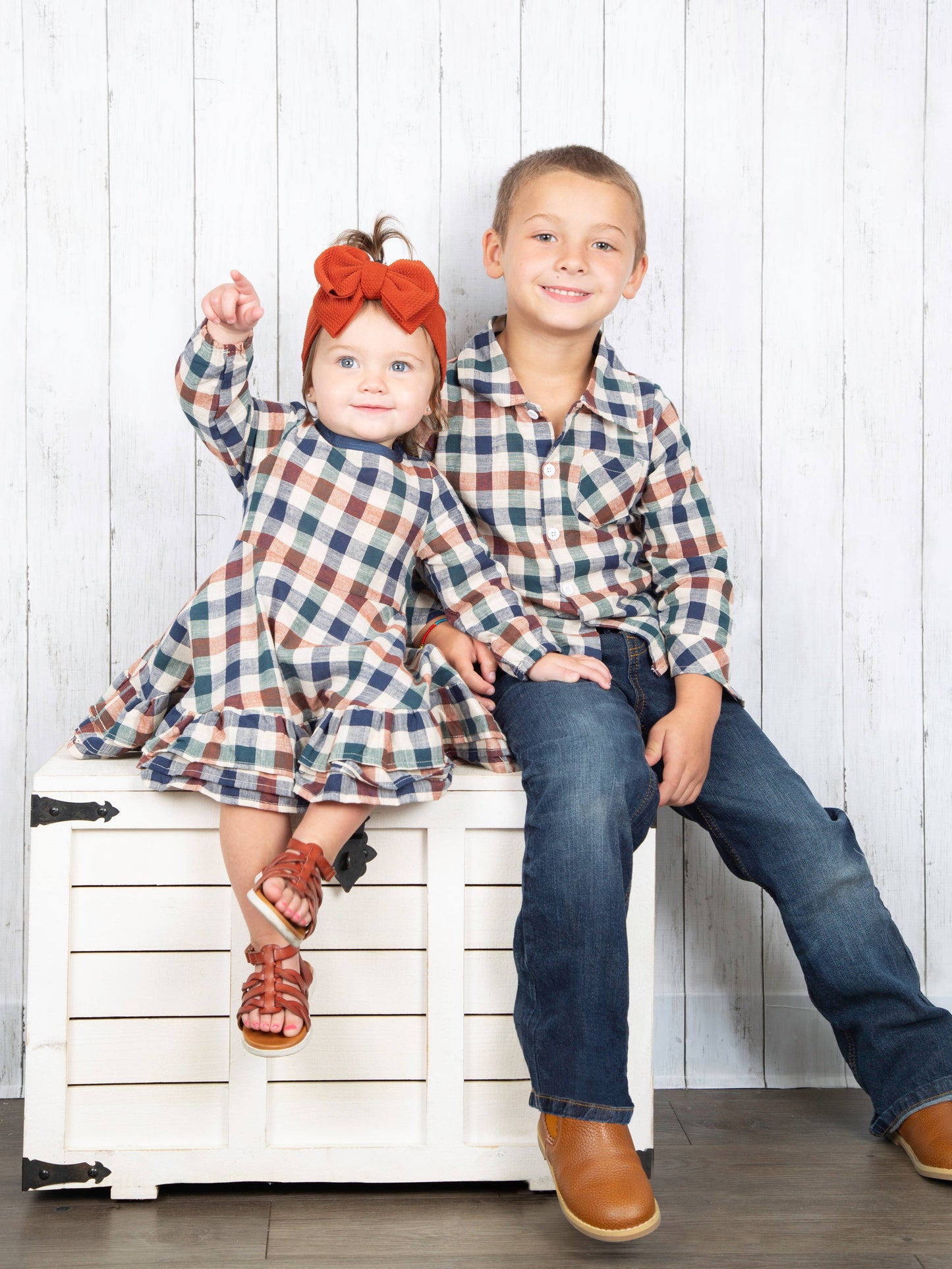 Fall Vintage Plaid Button Up