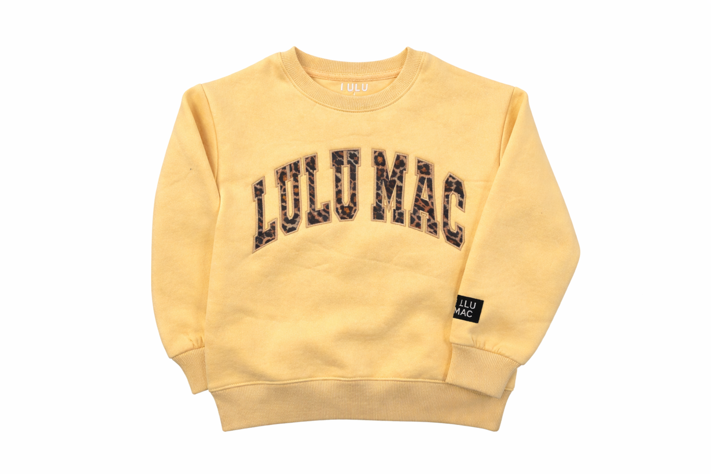 Lulu Mac Sweatshirt Youth in Leopard/Butter