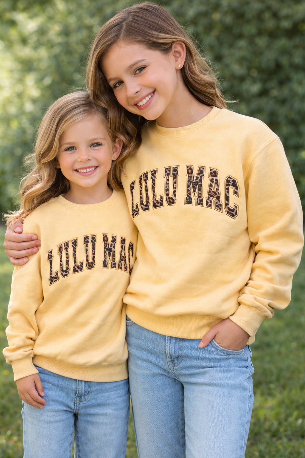 Lulu Mac Sweatshirt Youth in Leopard/Butter