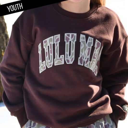 LULU MAC Sweatshirt Youth in Camo/Brown