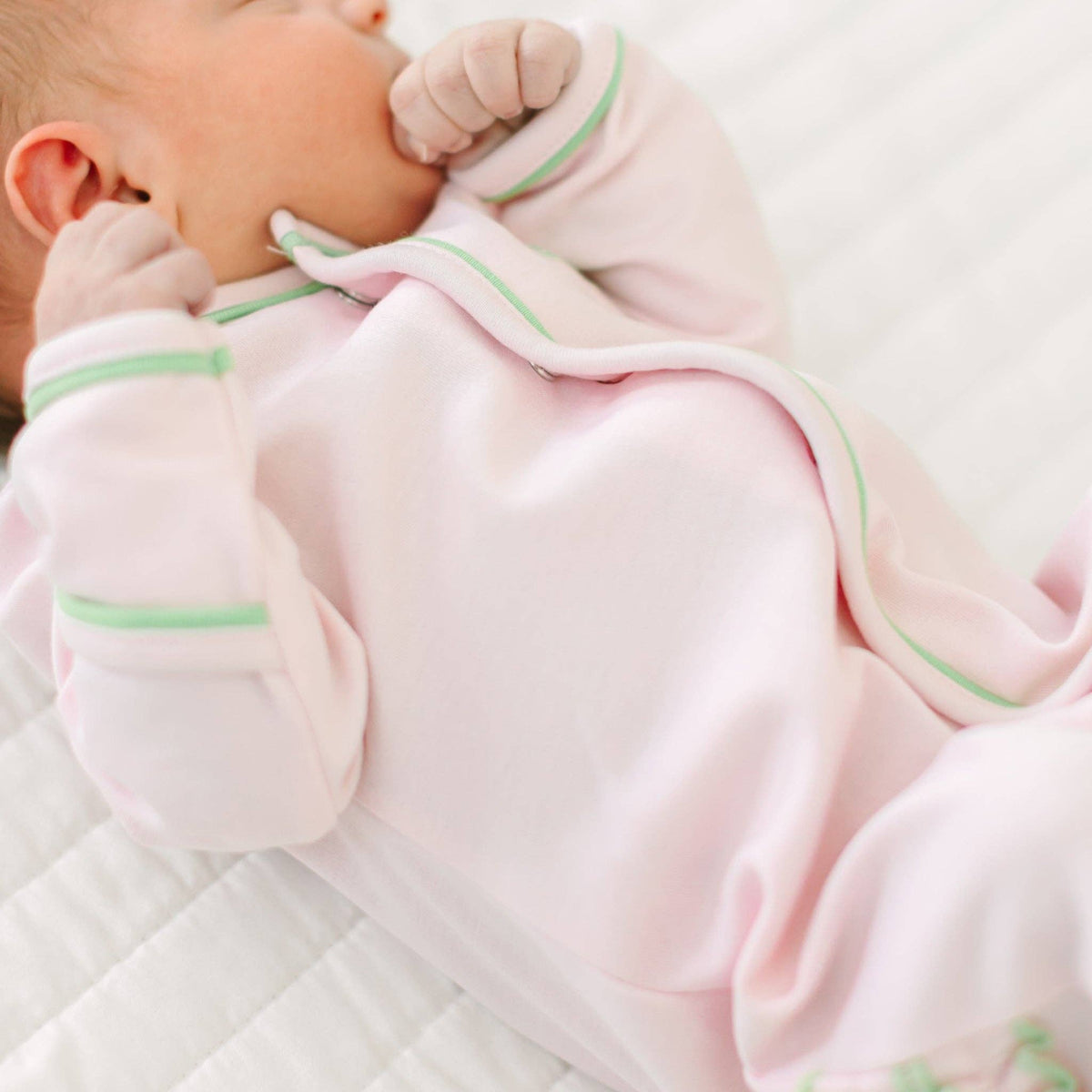 Bayou Baby Ruffle Footie - Pink