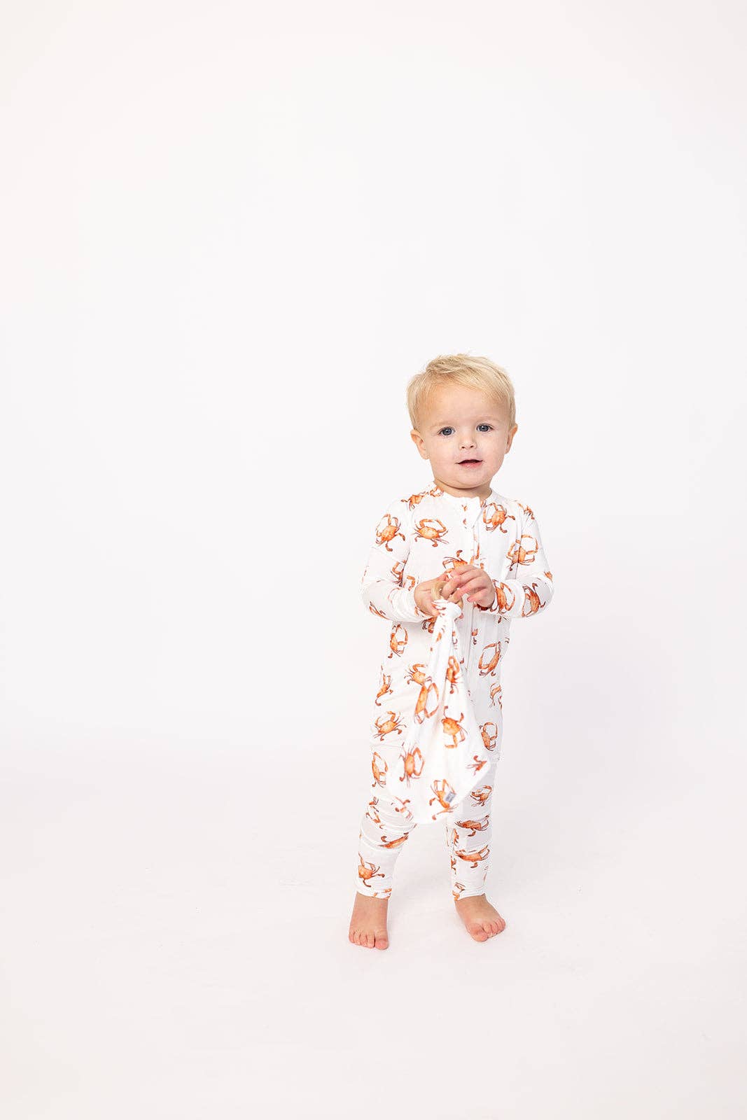 Orange Crab Double Zipper Bamboo Sleeper