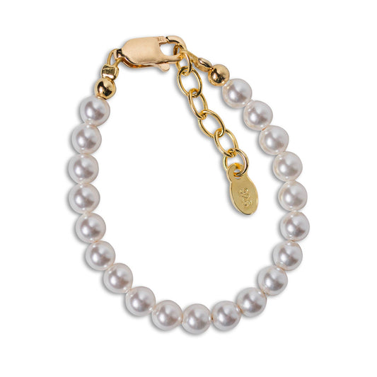 Kids 14K Gold-Plated Pearl Baby Bracelet Children's Jewelry