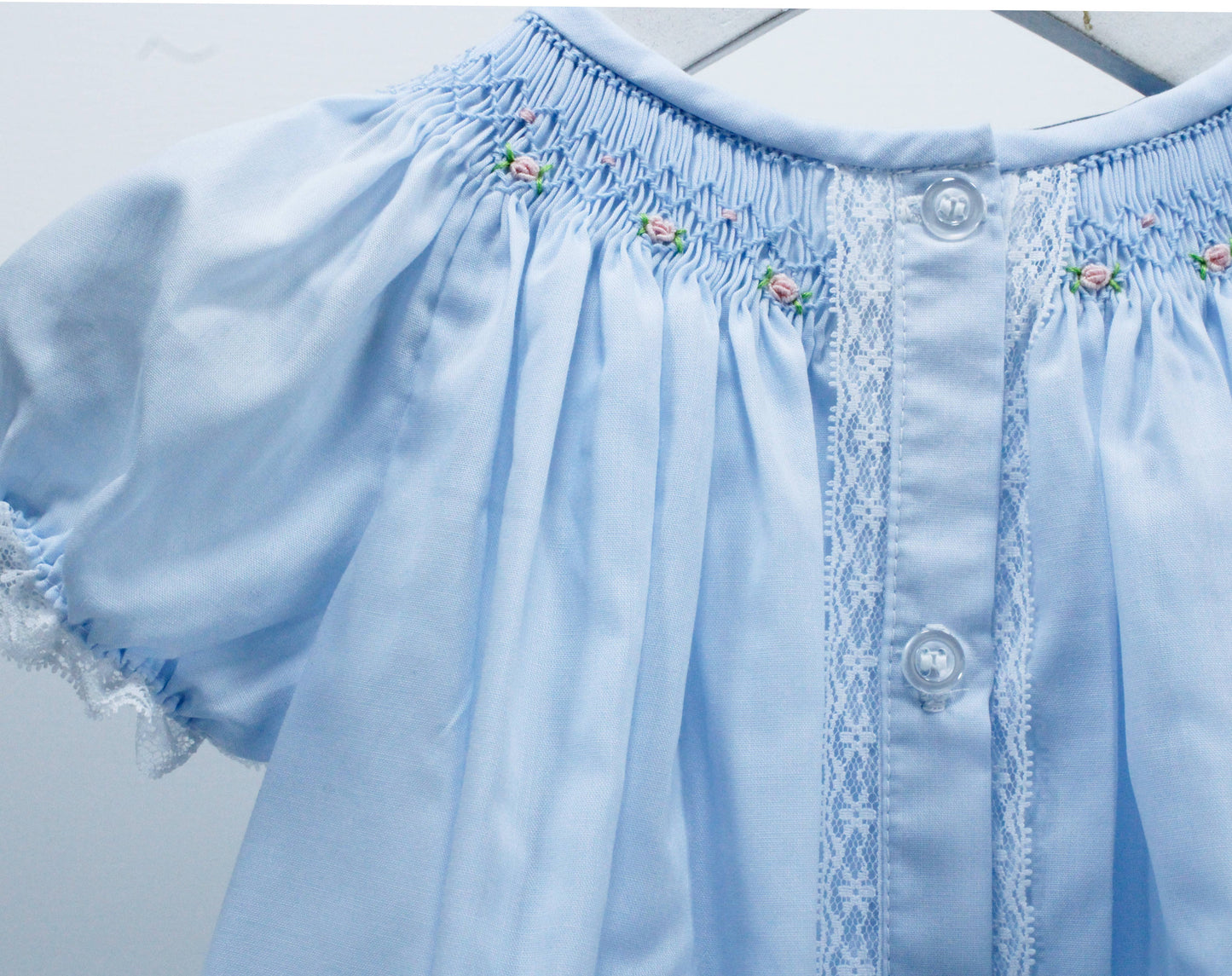 Blue Geometric Flowers Sophia Dress Classic