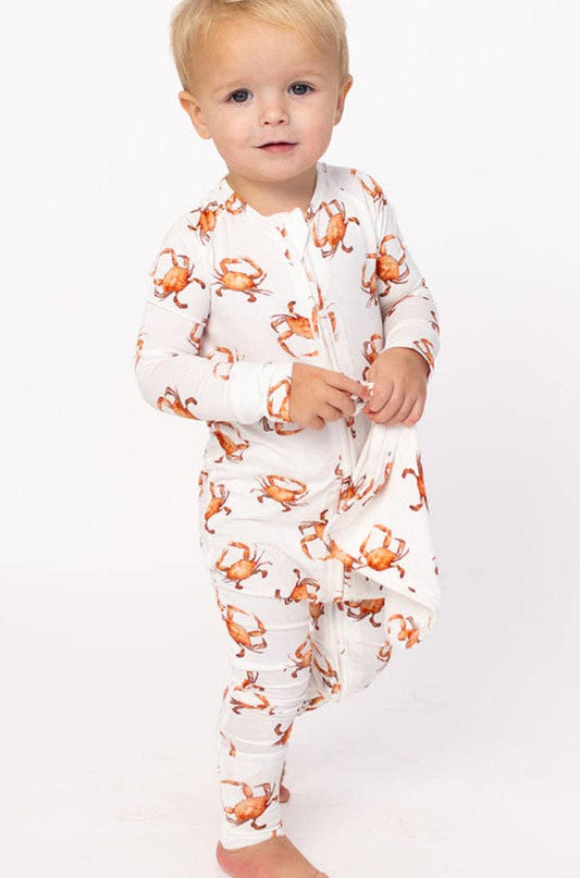 Orange Crab Double Zipper Bamboo Sleeper