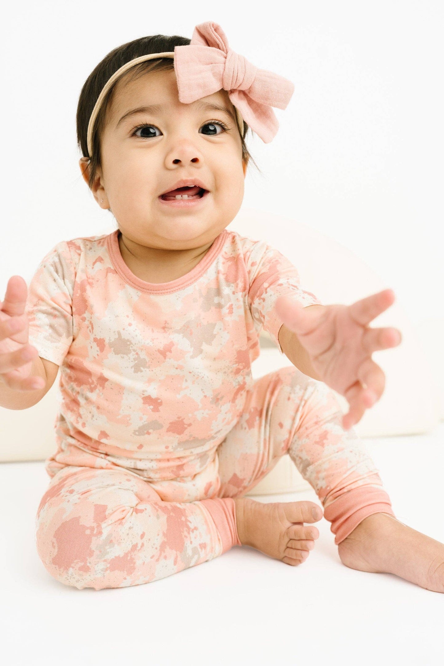 Pink Camo Short Sleeve Bamboo Set