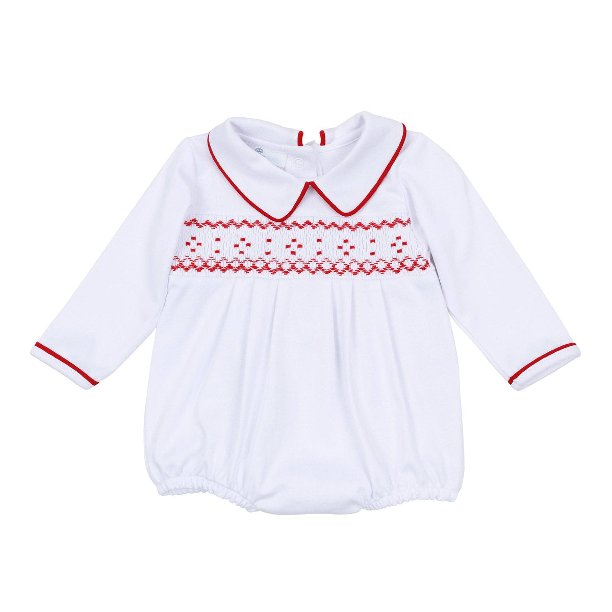 Henry Smocked Long Sleeve Boy Bubble