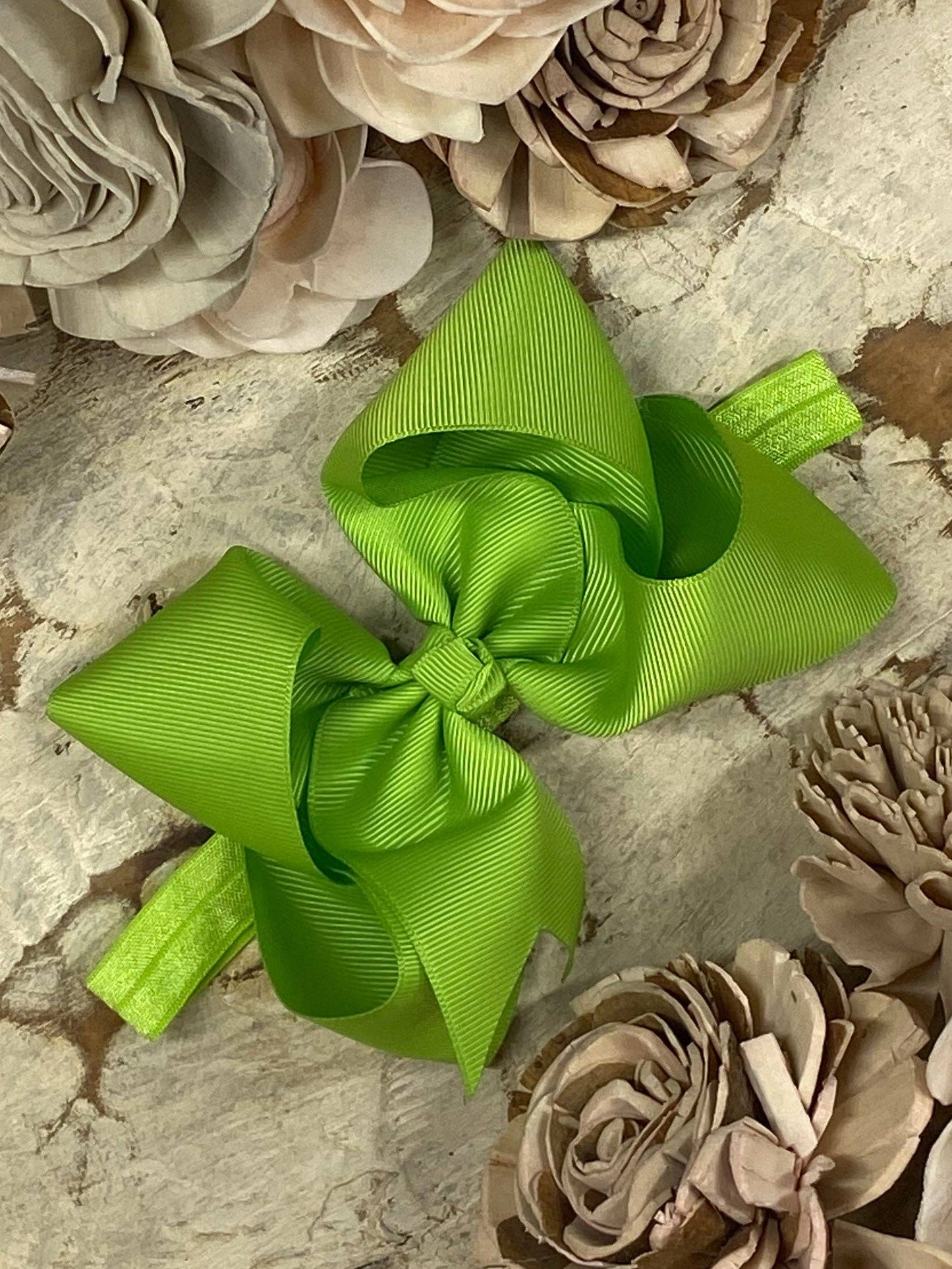 Classic Grosgrain Hair Bow - Satin Headband - 4.5"