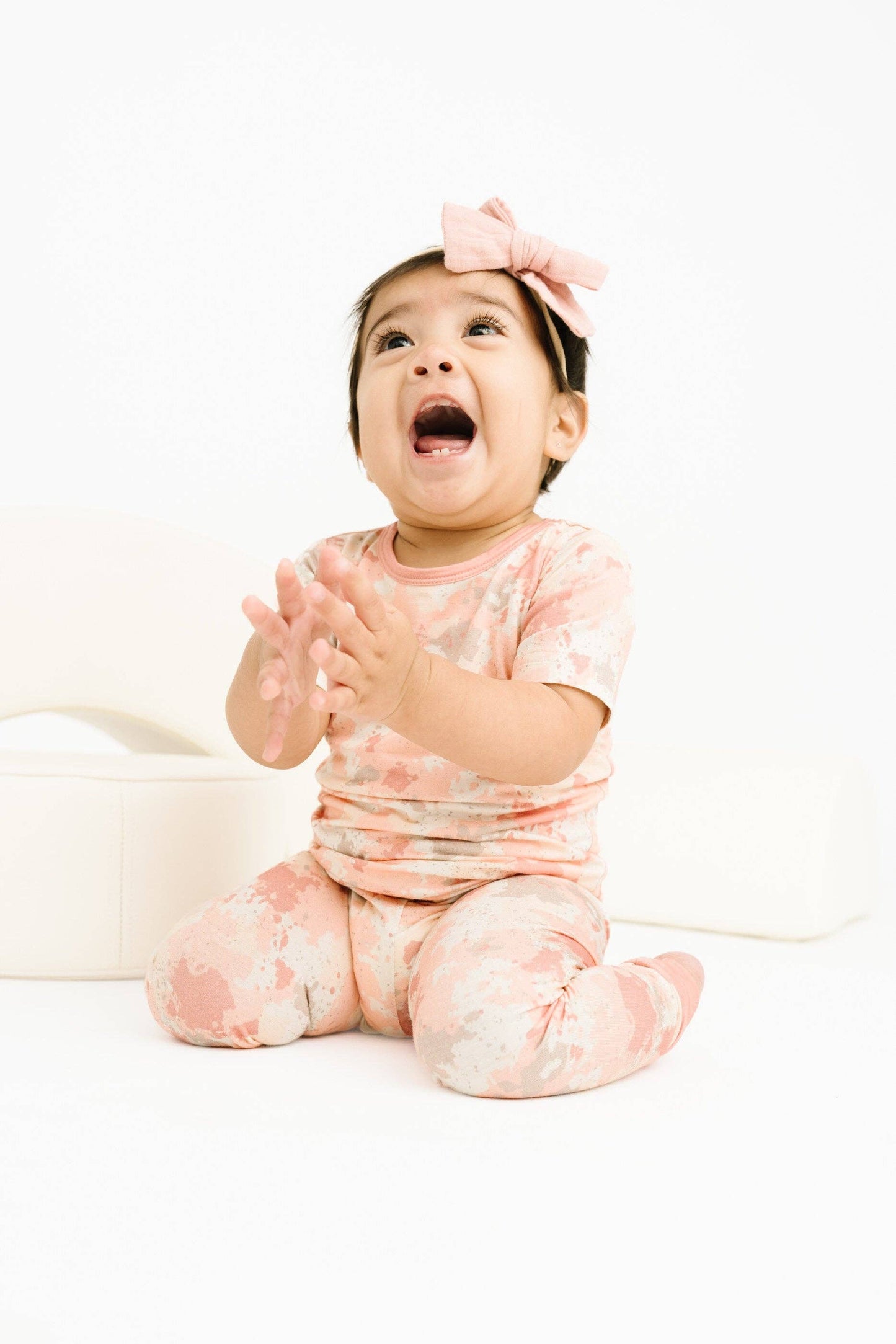 Pink Camo Short Sleeve Bamboo Set