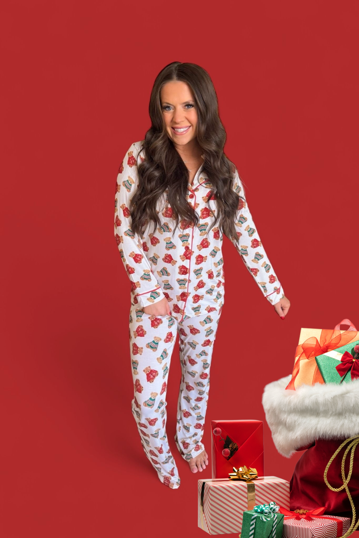 BEAR-Y COZY CHRISTMAS WOMEN'S DREAM FLARE SET