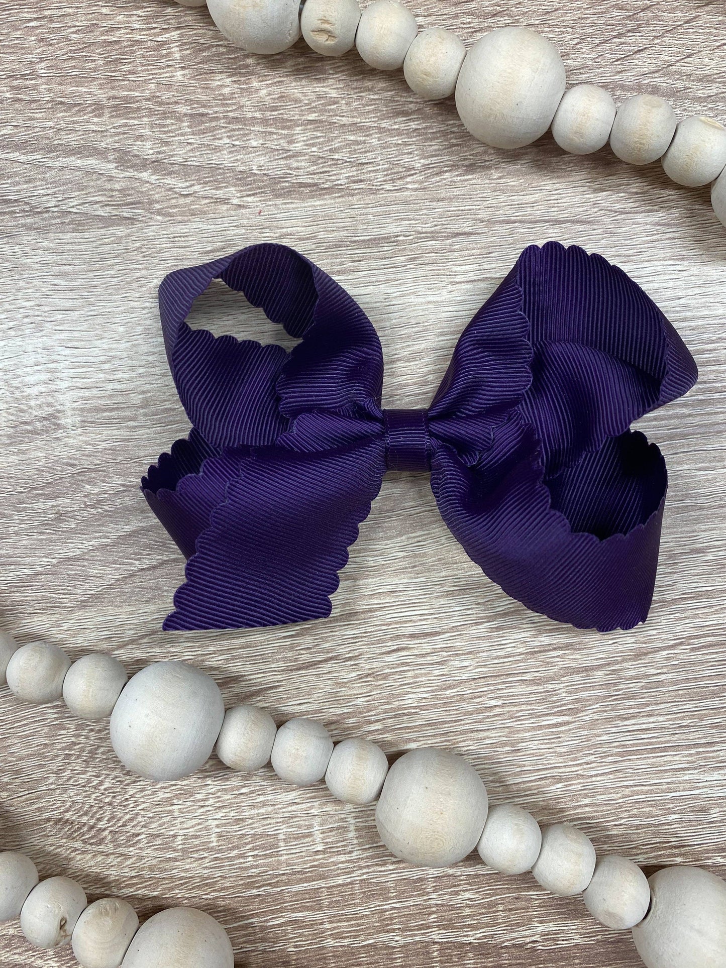 Classic Scalloped Bows - Alligator Clip - 4.5"