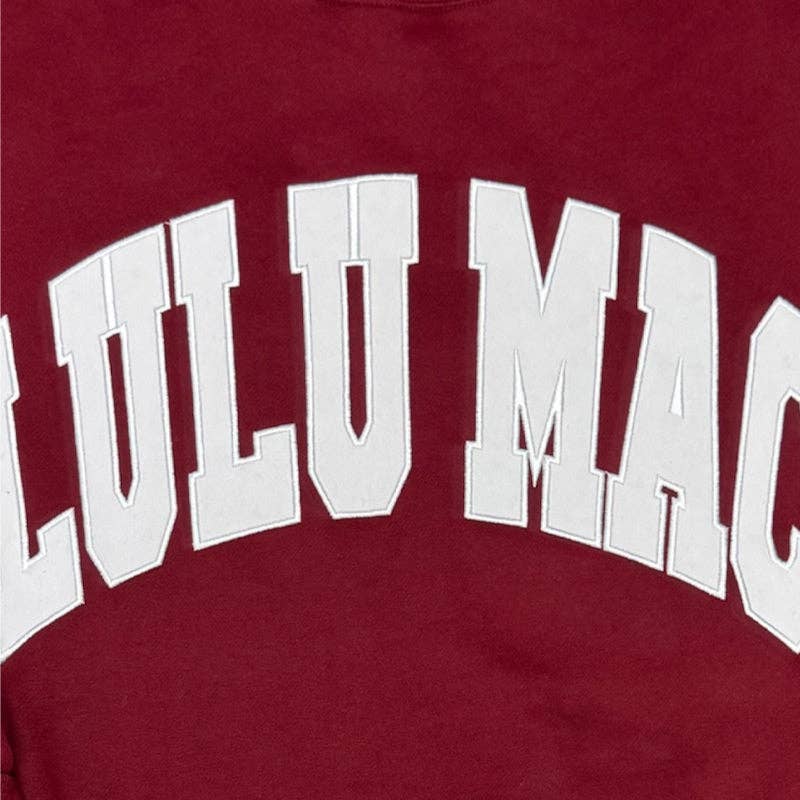 Lulu Mac Sweatshirt in Maroon/White