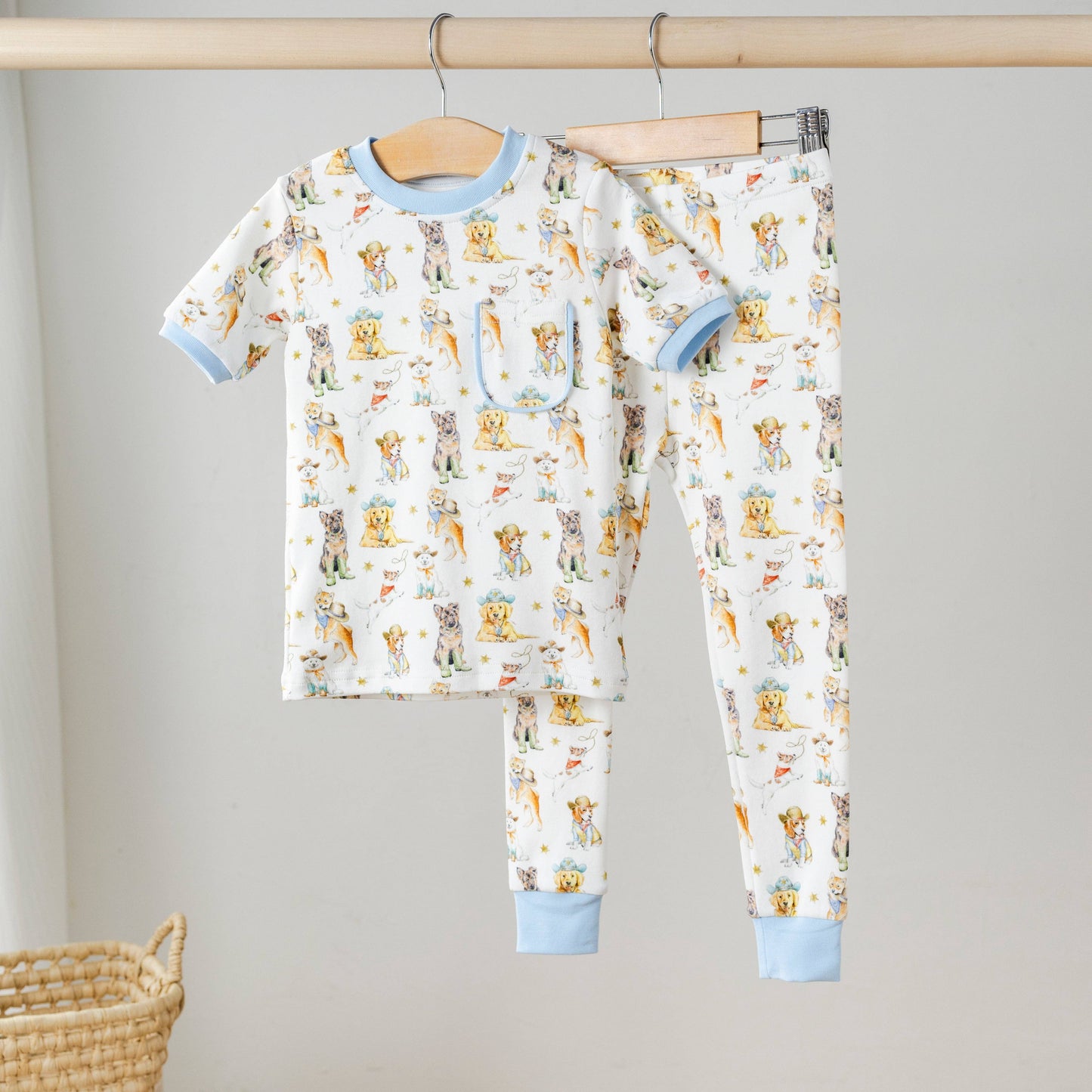 Cowboy Pups Organic Cotton Pajama Zippy and Set