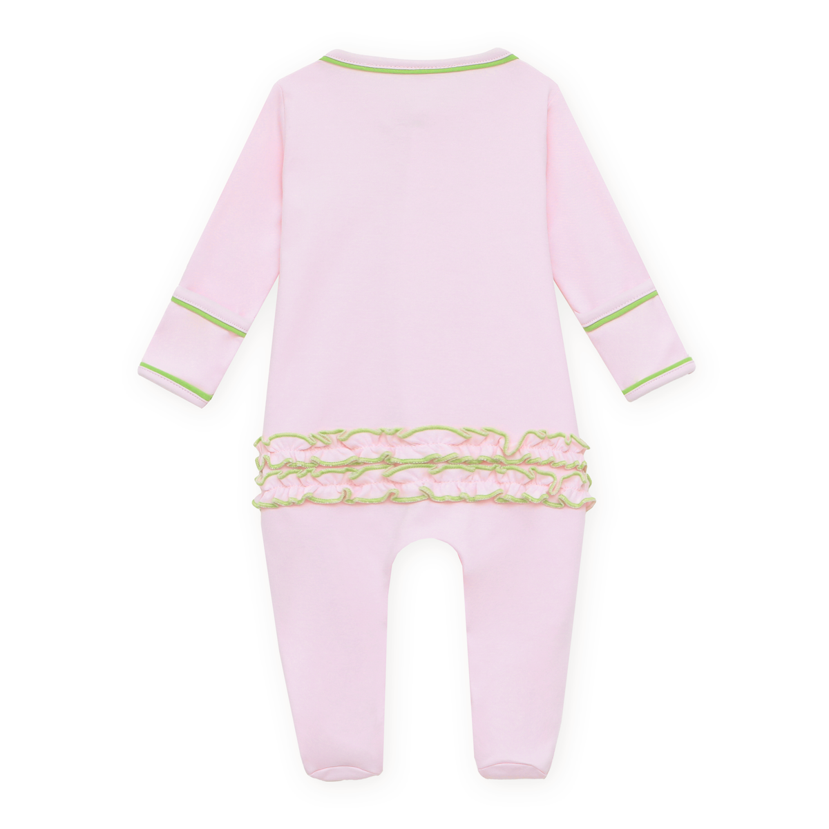 Bayou Baby Ruffle Footie - Pink