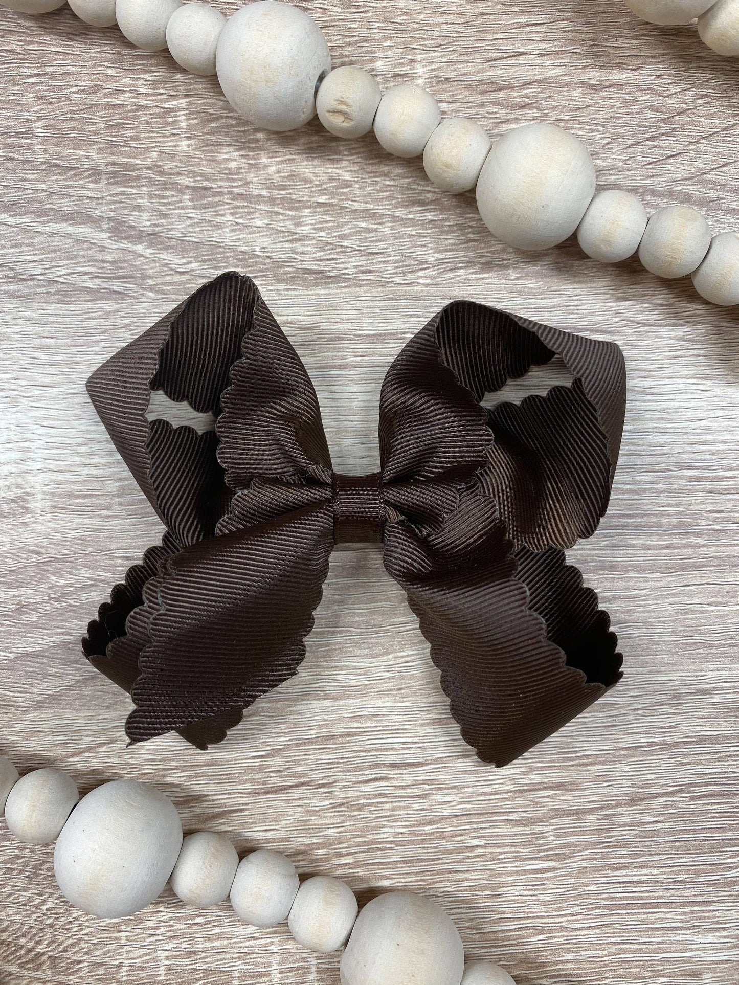 Classic Scalloped Bows - Alligator Clip - 4.5"