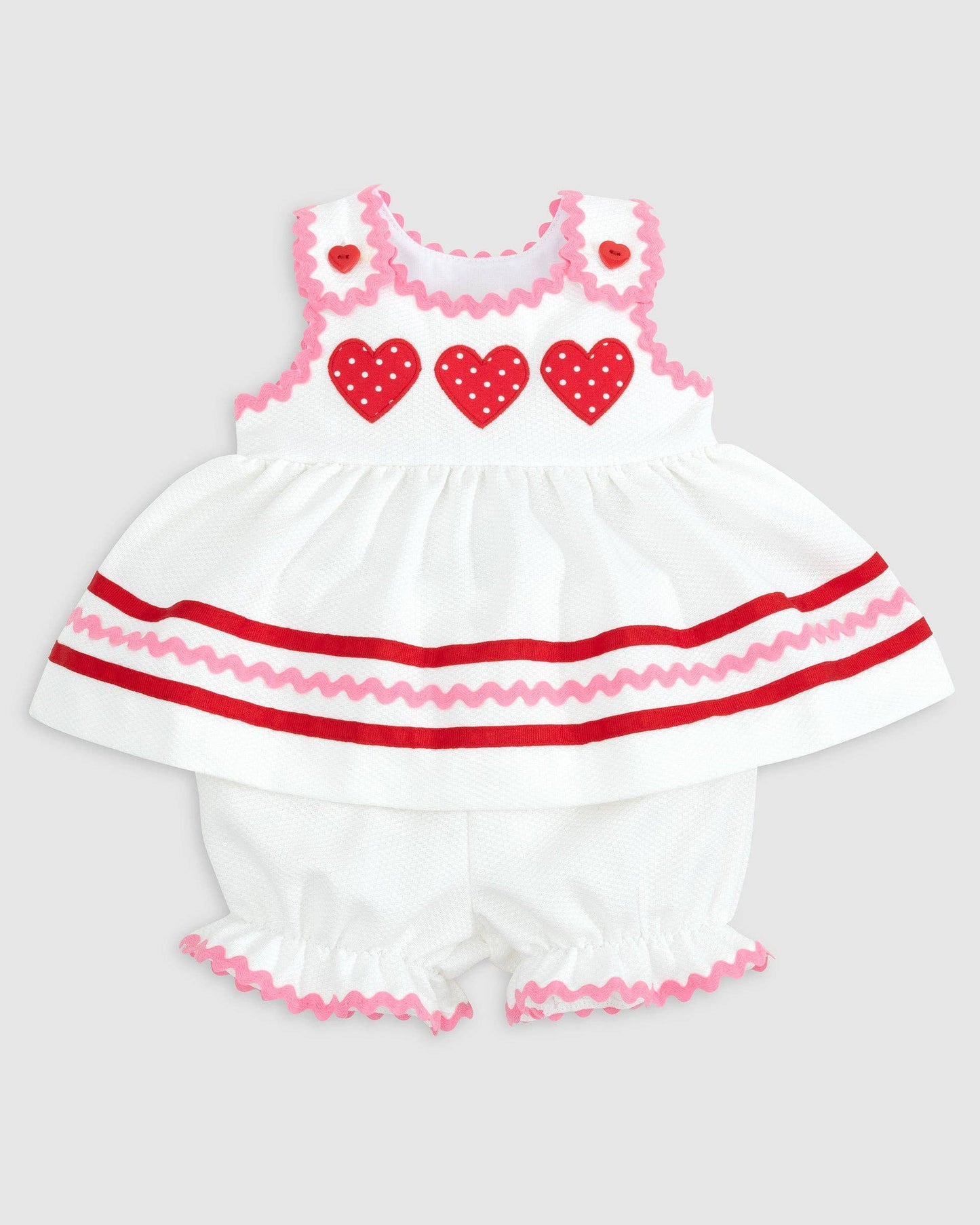 Be Mine Heart Applique Dress & Bloomer Set