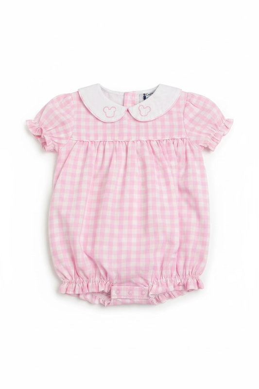 Carson and Friends Gingham Mouse Bubble- Pink