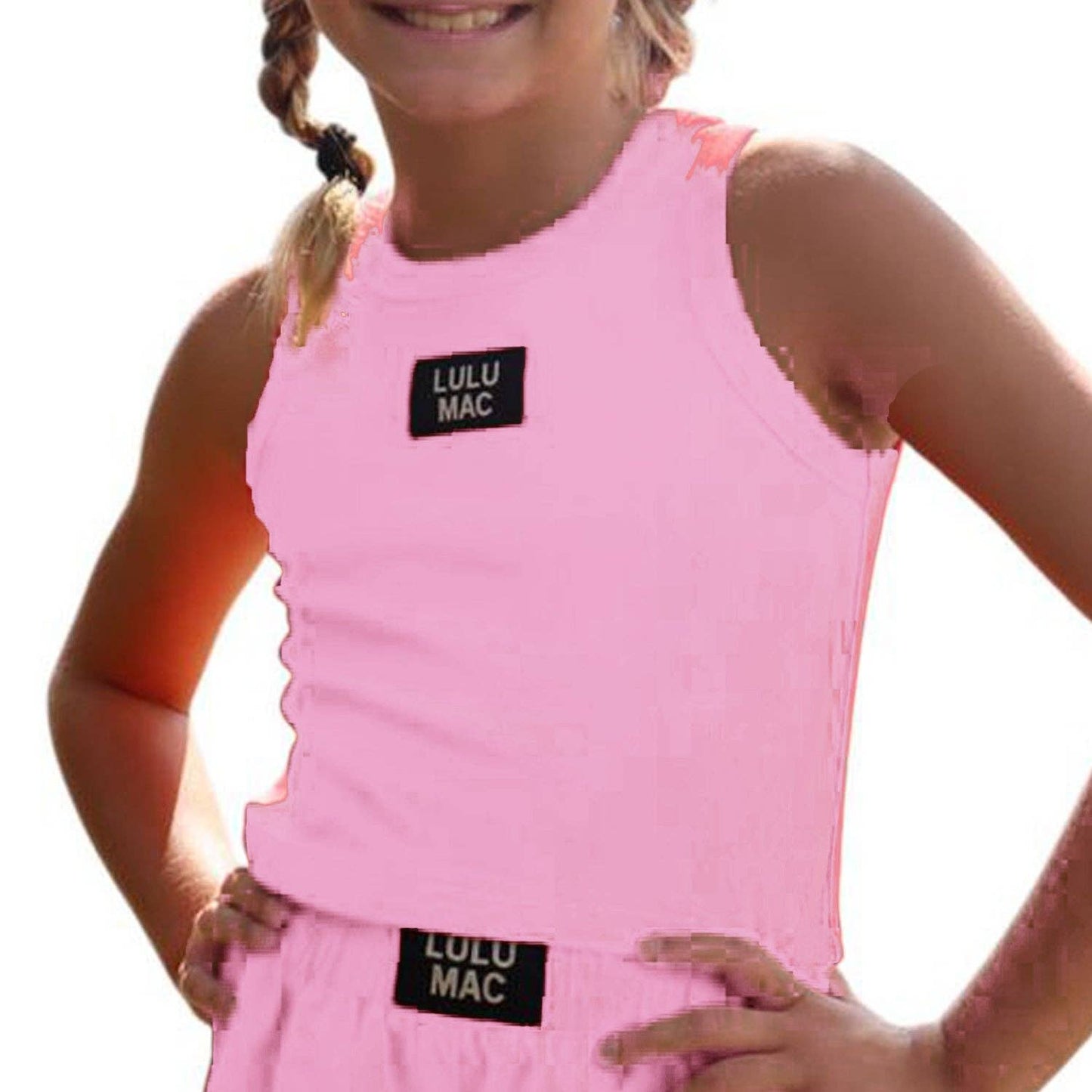 Lulu Mac Tank Kids in Light Pink