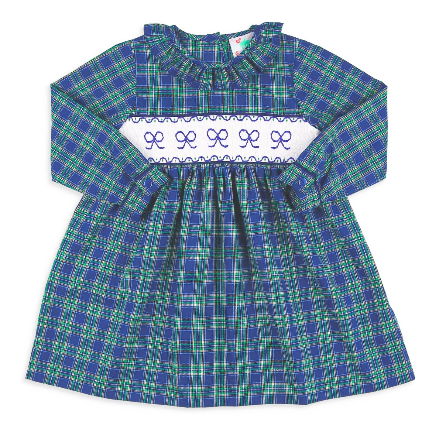 Girls Smocked Dress - Midnight Tartan