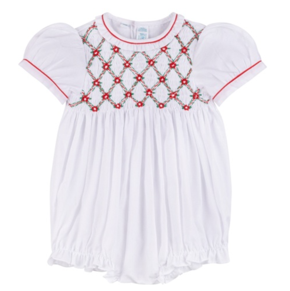 Floral Smocked Holiday Romper