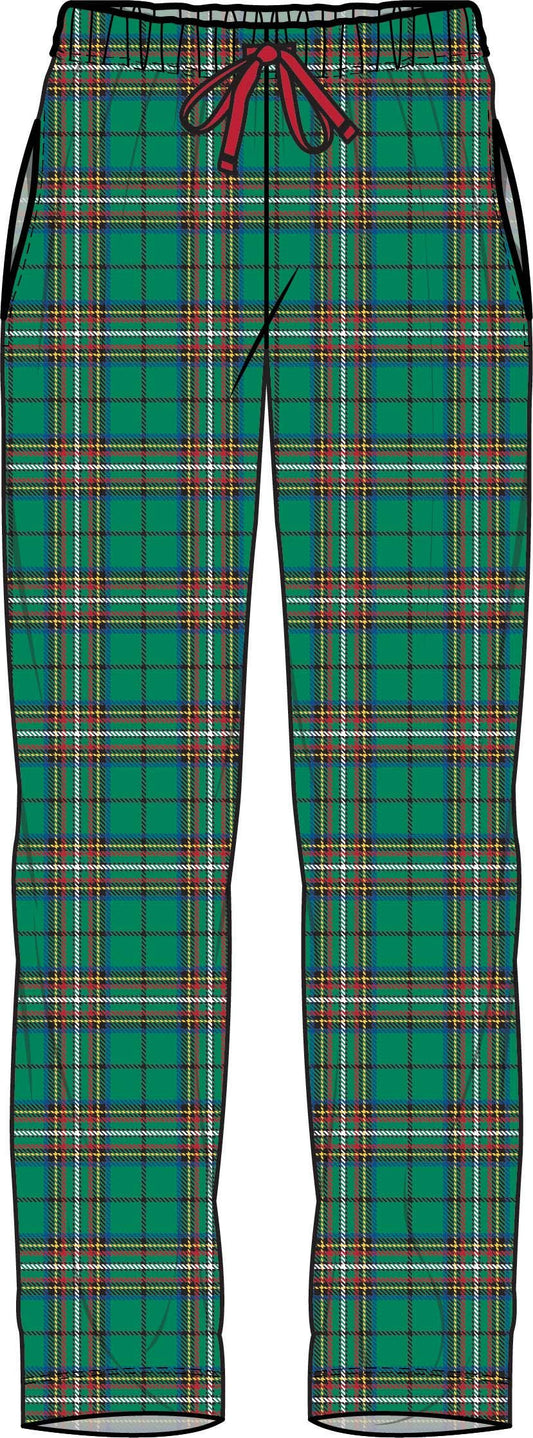 Adult Green Nicholas Plaid Pajama Pants, Modal Blend