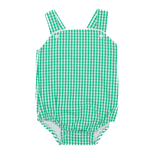 Unisex Gingham Sunsuit - Green