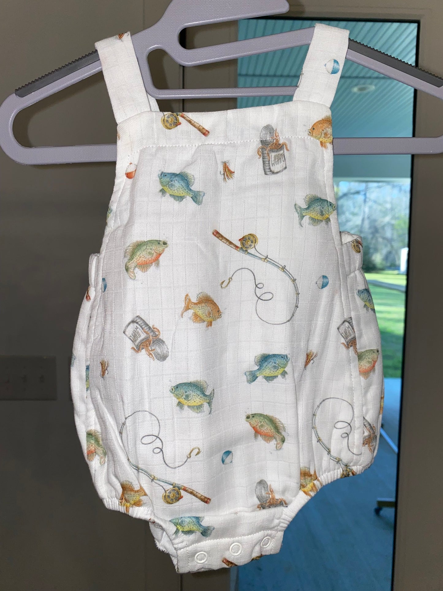 Gone Fishing Organic Muslin Shortall