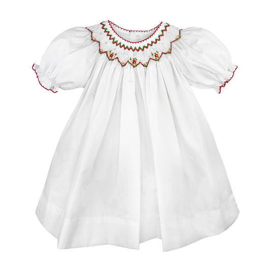 Holiday Bishop Smocked Dress